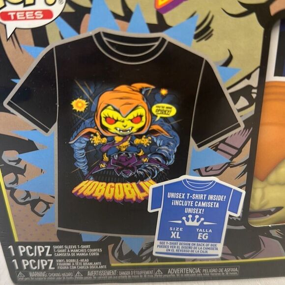 Funko Pop Tee Marvel HOBGOBLIN (Glow) Vinyl Figure and XL T Shirt Target - Picture 2 of 8